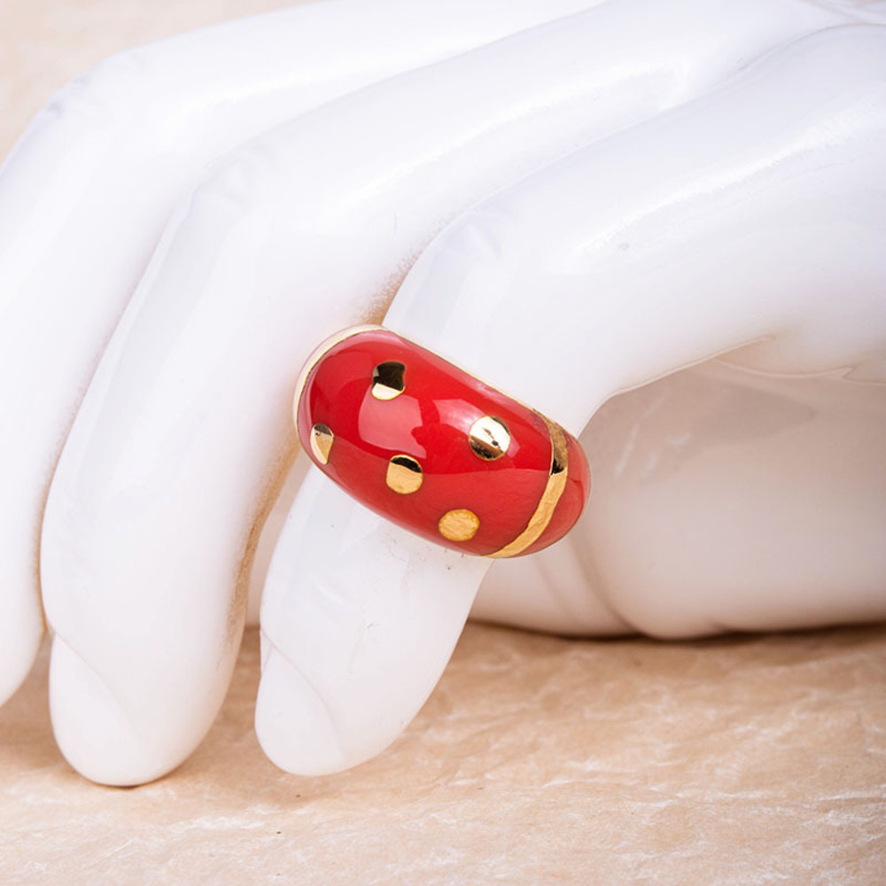 AURELIE BIDERMANN ORANGE RING | WOMENS